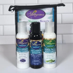 Facial Bundle with Aloe and Charcoal Detoxifying Cleanser (4 options)