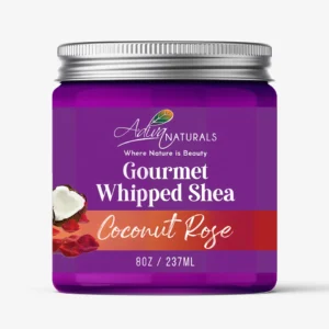 Gourmet Whipped Shea Body Butter - Coconut Rose 8oz | Non-greasy formula